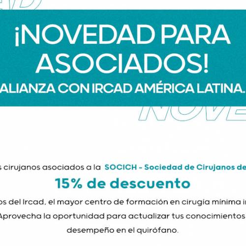 ¡Novedades para Asociados! Alianza con IRCAD América Latina